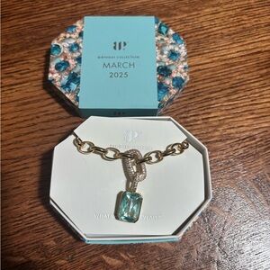 Gold Necklace with Blue Gemstone